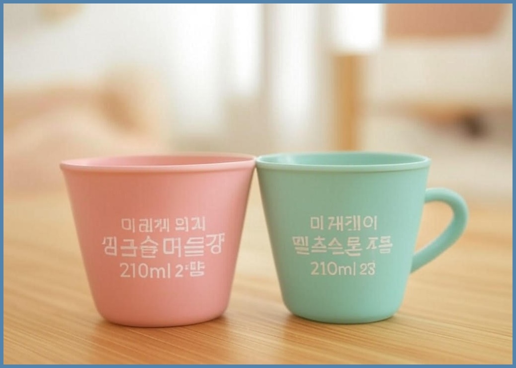 마더케이 유아용 허그 추 빨대컵 210ml 2종 세트, 1세트, 핑크베이지 + 민트 - 이미지 1