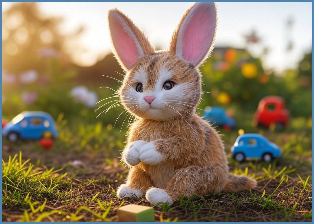 윌리브 아동용 토끼 고양이 샌딩 포크 - 이미지 1